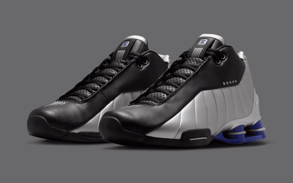 Nike Shox BB4 Returns Fall 2026 in Black/Silver/Lapis | KicksUnderCost Nike Shox BB4 Returns Fall 2026 in Black/Silver/Lapis | KicksUnderCost