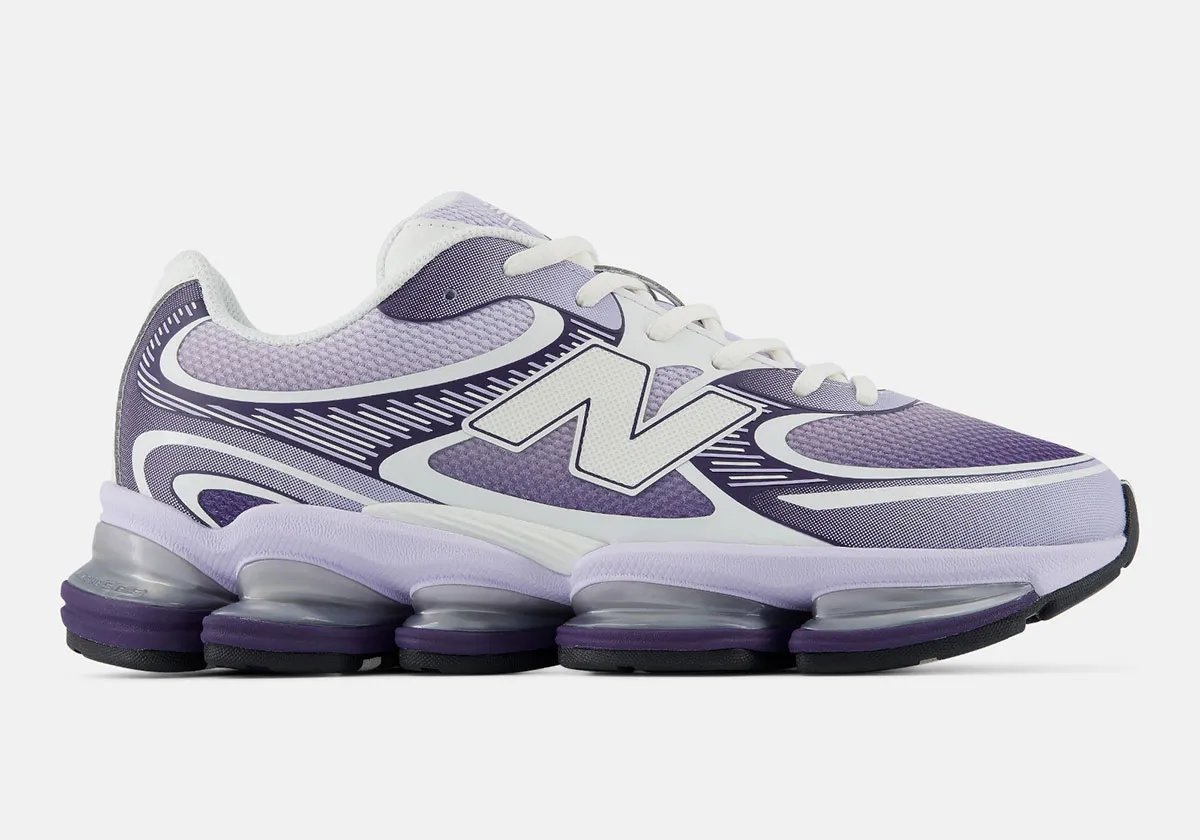 New Balance 2000 sneaker in Smoked Violet colorway featuring boysenberry and off-white tones - detail view 1