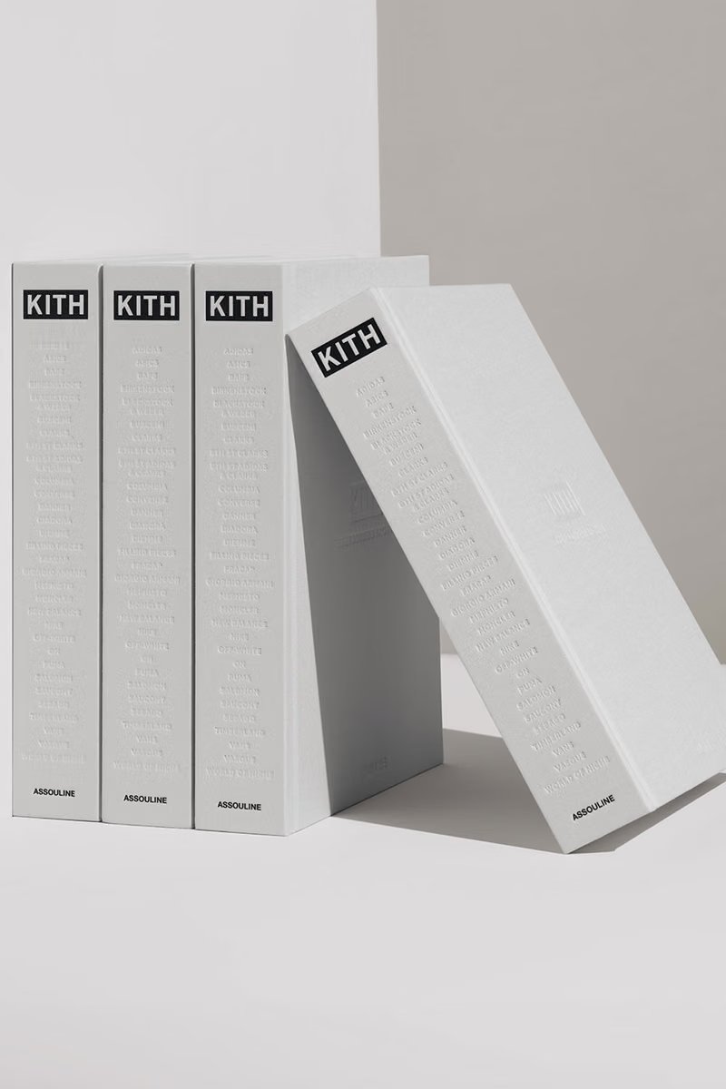 Kith: The Footwear Archive book cover and interior spread showcasing 15 years of collaborative sneaker designs with archival photography by Tyler Mansour - detail view 3
