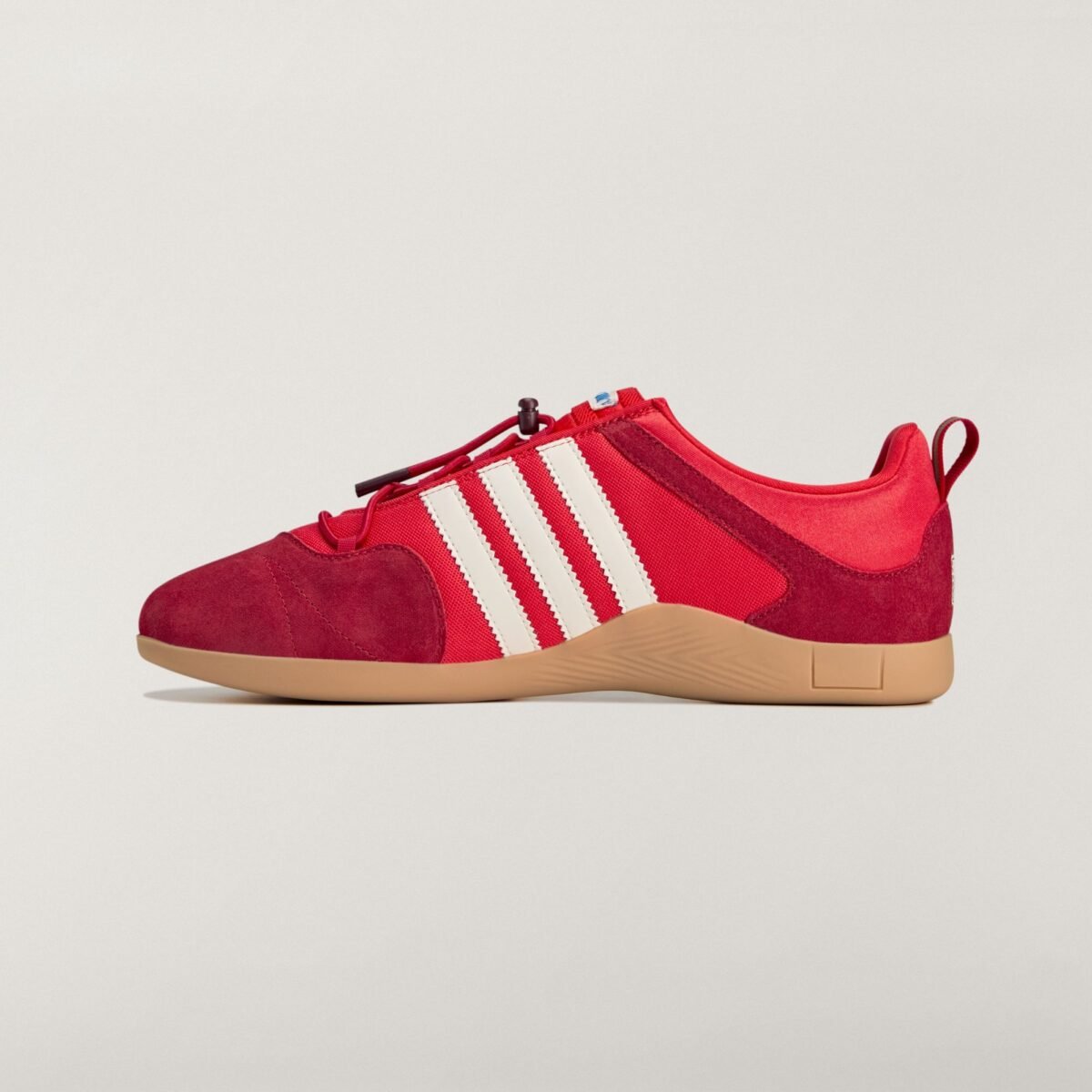 Bad Bunny x adidas Ballerina Vivid Red, inspired by Puerto Rico's flamboyán trees, releasing May 30, 2026 - detail view 2
