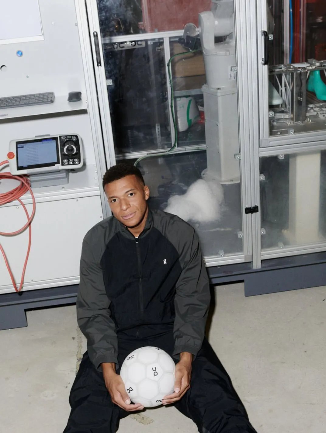 Kylian Mbappé in On branding during official announcement of partnership - detail view 4