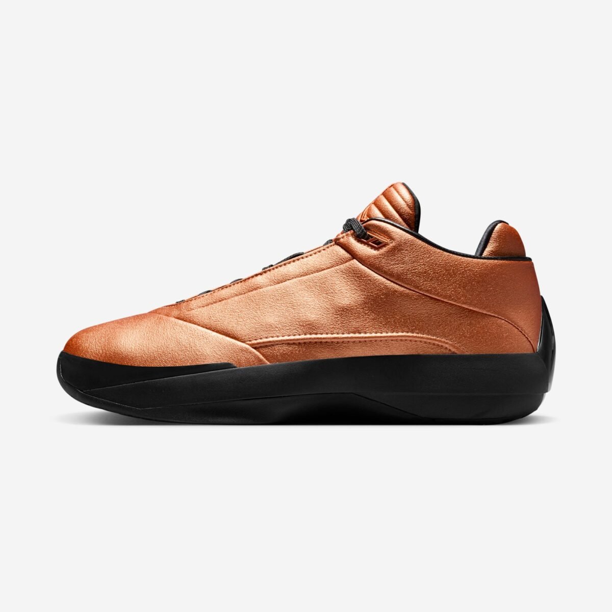 Air Jordan 40 Metallic Copper sneaker with metallic copper-toned upper panels, shown from a side profile view - detail view 2