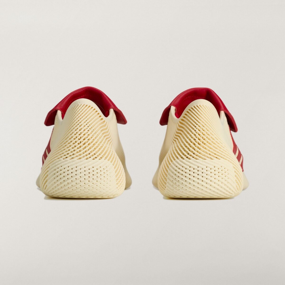 Tyrrell Winston x adidas Climacool 4D in Collegiate Red, Off White, and Matte Gold colorway, released September 2026 - detail view 3