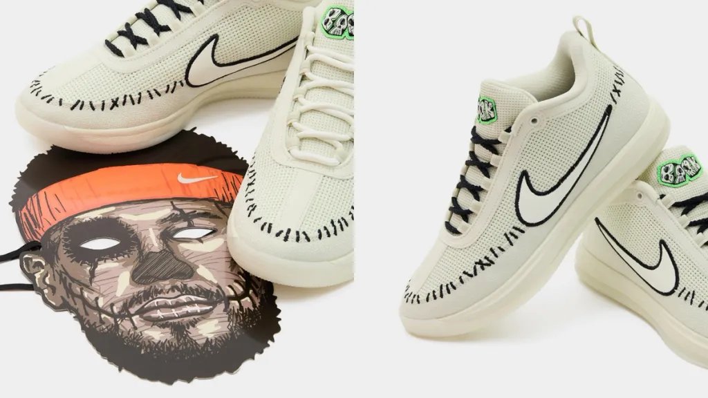 Nike Book 2 in Halloween-themed colorway with stitched detailing across the upper