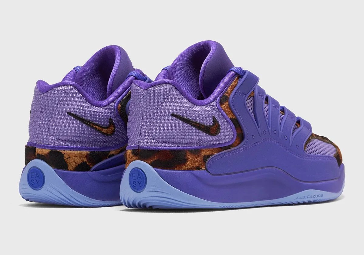 Nike KD 18 'Thunder & Reign' featuring Prince-inspired purple and royal colorway worn by Chet Holmgren - detail view 1