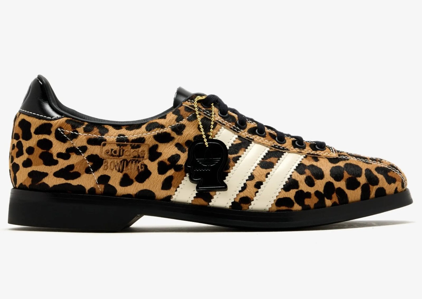 Brain Dead x adidas Samba Bowling Pack featuring Snakeskin and Cheetah colorways with animal print side panels and black leather toe box - detail view 2