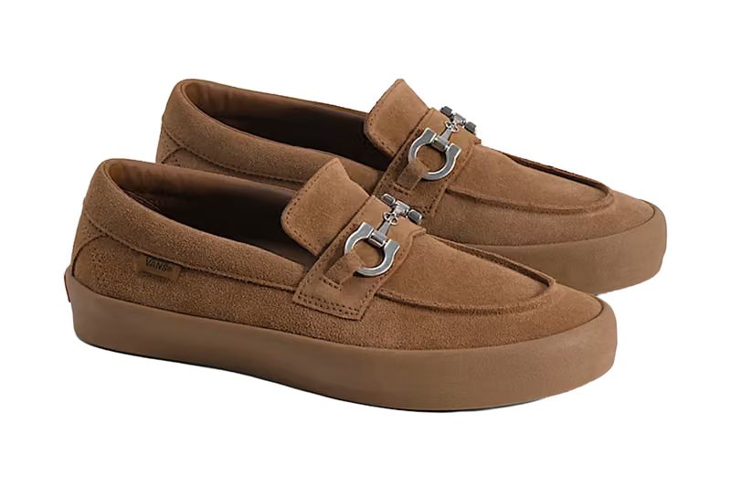 Vans Horsebit Skate Loafer in Black, showing suede upper with horsebit detail and vulcanized waffle sole