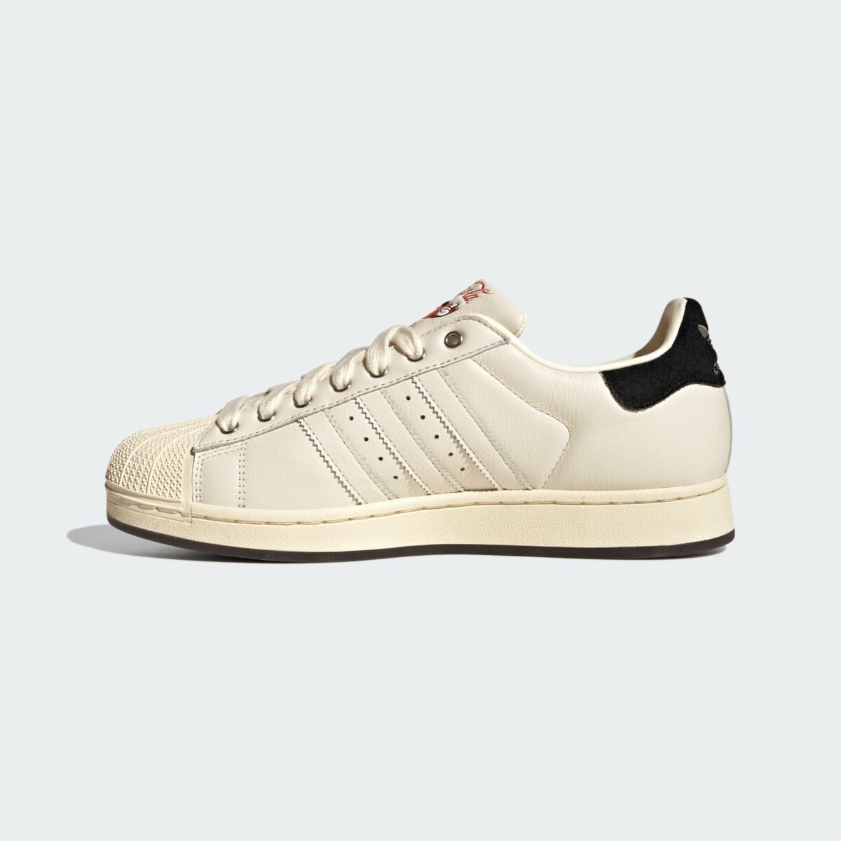 Adidas x Coca-Cola Superstar II in Core White with three stripes and shell toe detail - detail view 3