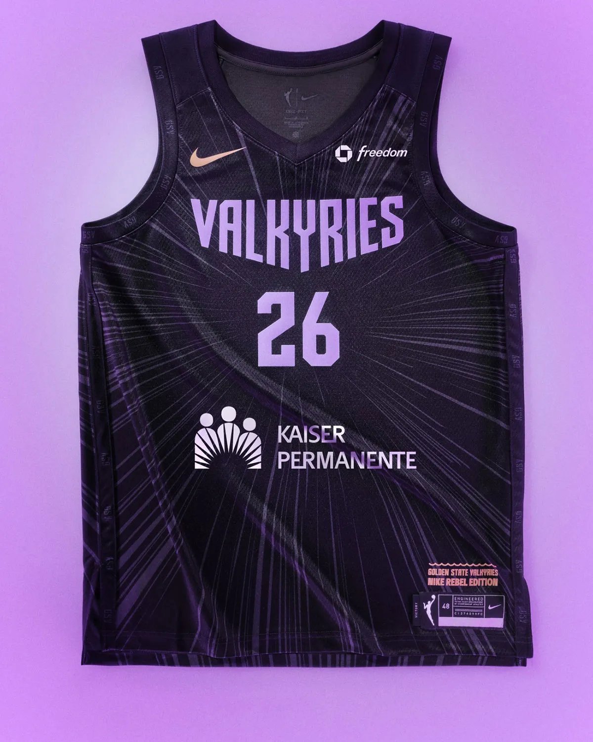 Nike WNBA 2026 Rebel Edition alternate jerseys displayed across multiple team colorways - detail view 4