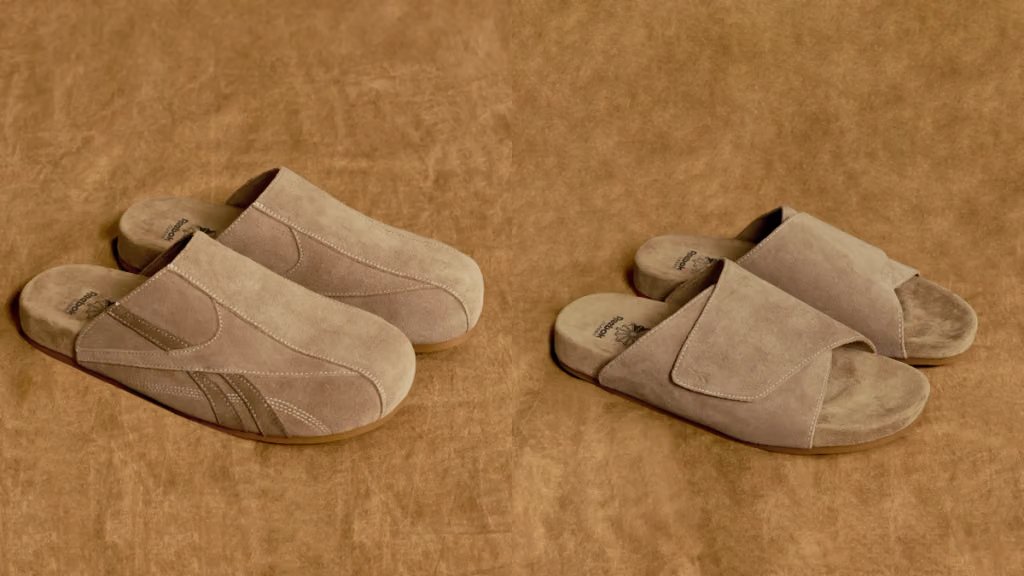 Reebok classic silhouettes reimagined as mules and slides in heritage colorways