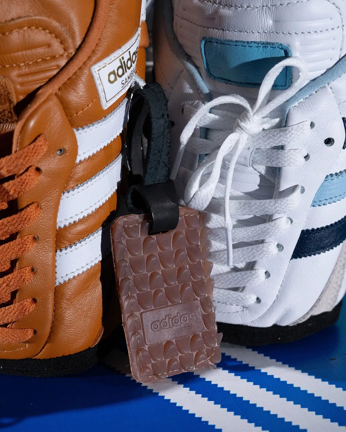 adidas Samba golf headcover by Dormie Workshop featuring gum rubber outsole labels and sneaker-inspired construction details - detail view 1
