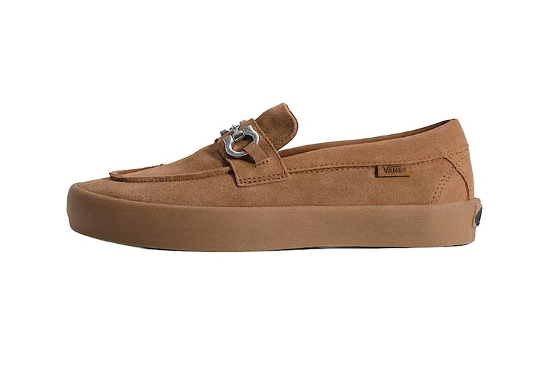 Vans Horsebit Skate Loafer in Black, showing suede upper with horsebit detail and vulcanized waffle sole - detail view 2