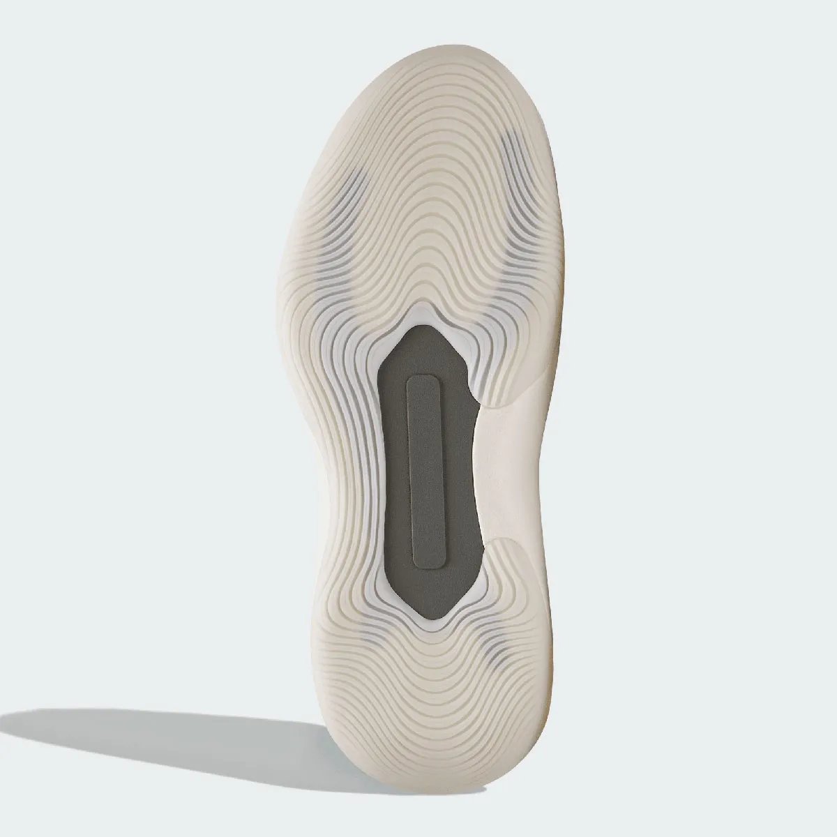 adidas Fear of God Athletics III in Cinder colorway showing grey upper with cream and white sole detailing - detail view 4