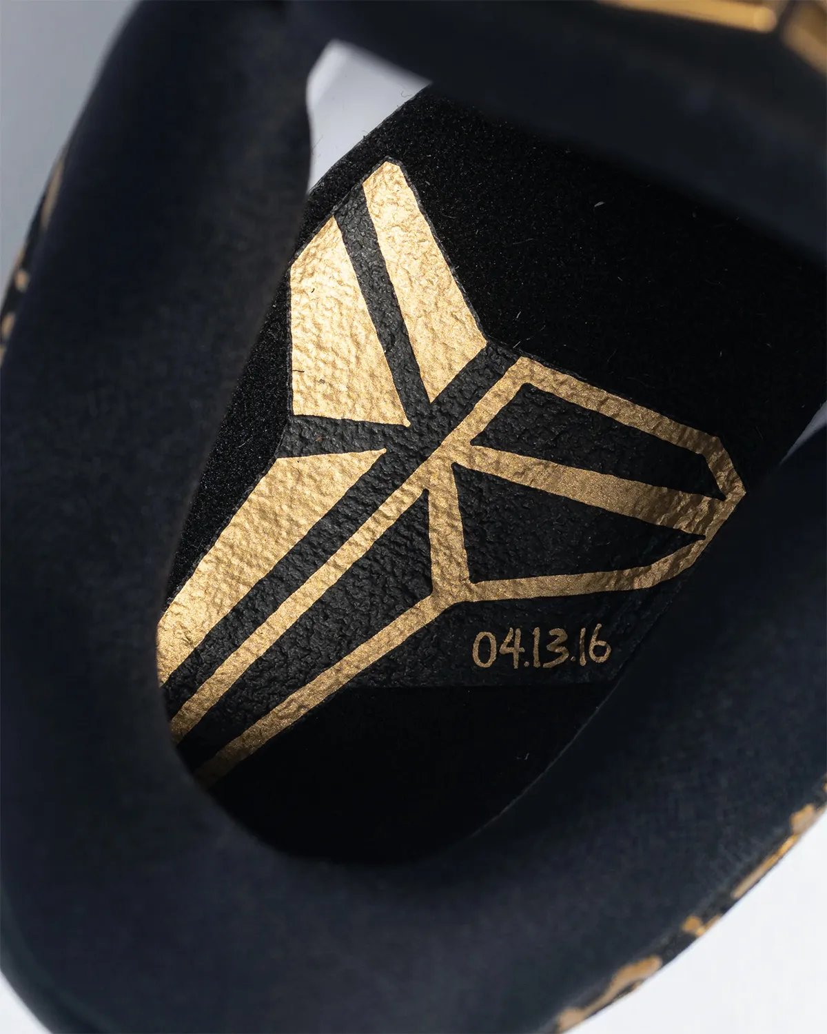 Nike Kobe 11 EM Protro 'Mamba Day' featuring gold accents commemorating Kobe Bryant's career milestones - detail view 1