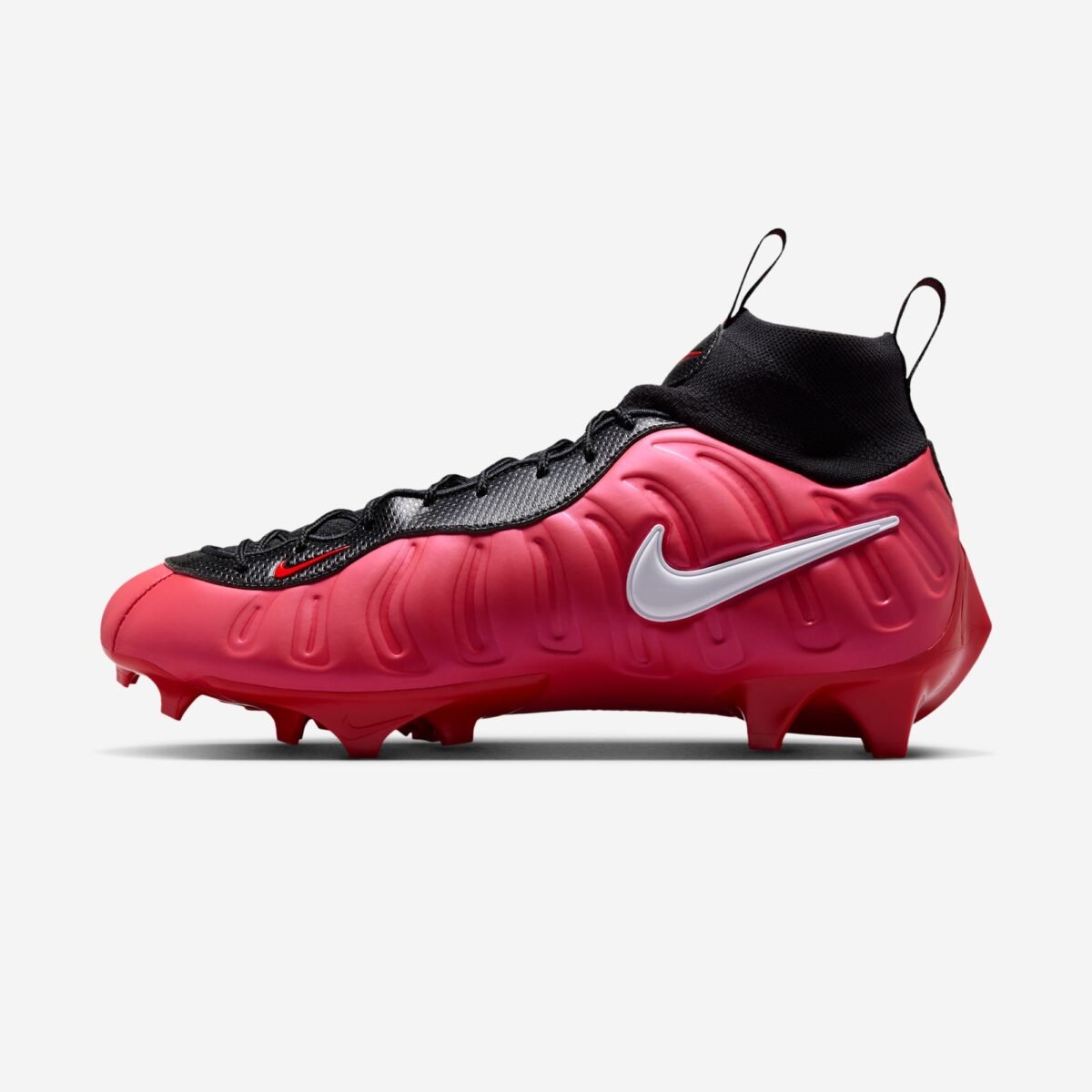 Nike Vaporposite Pro Cleat in University Red with black and white accents, shown from multiple angles - detail view 2