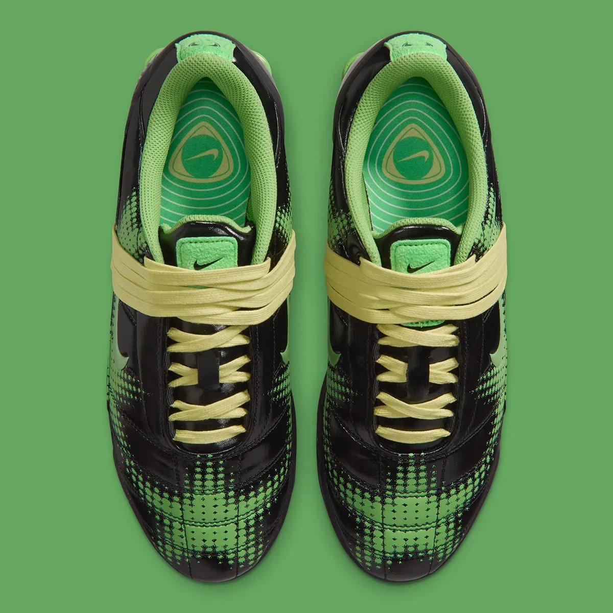 Nike T90 Shox Magia with Total 90 circular heel logo and goalkeeper-inspired textile graphics - detail view 3