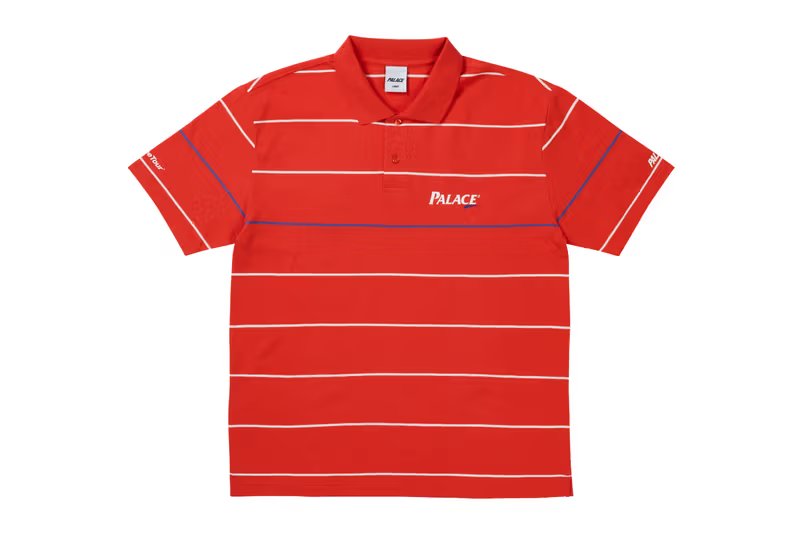 Palace Summer 26 Drop 7 collection featuring pigment-dyed Tri-Ferg crewneck, coach jacket, and swim shorts releasing June 19 - detail view 3
