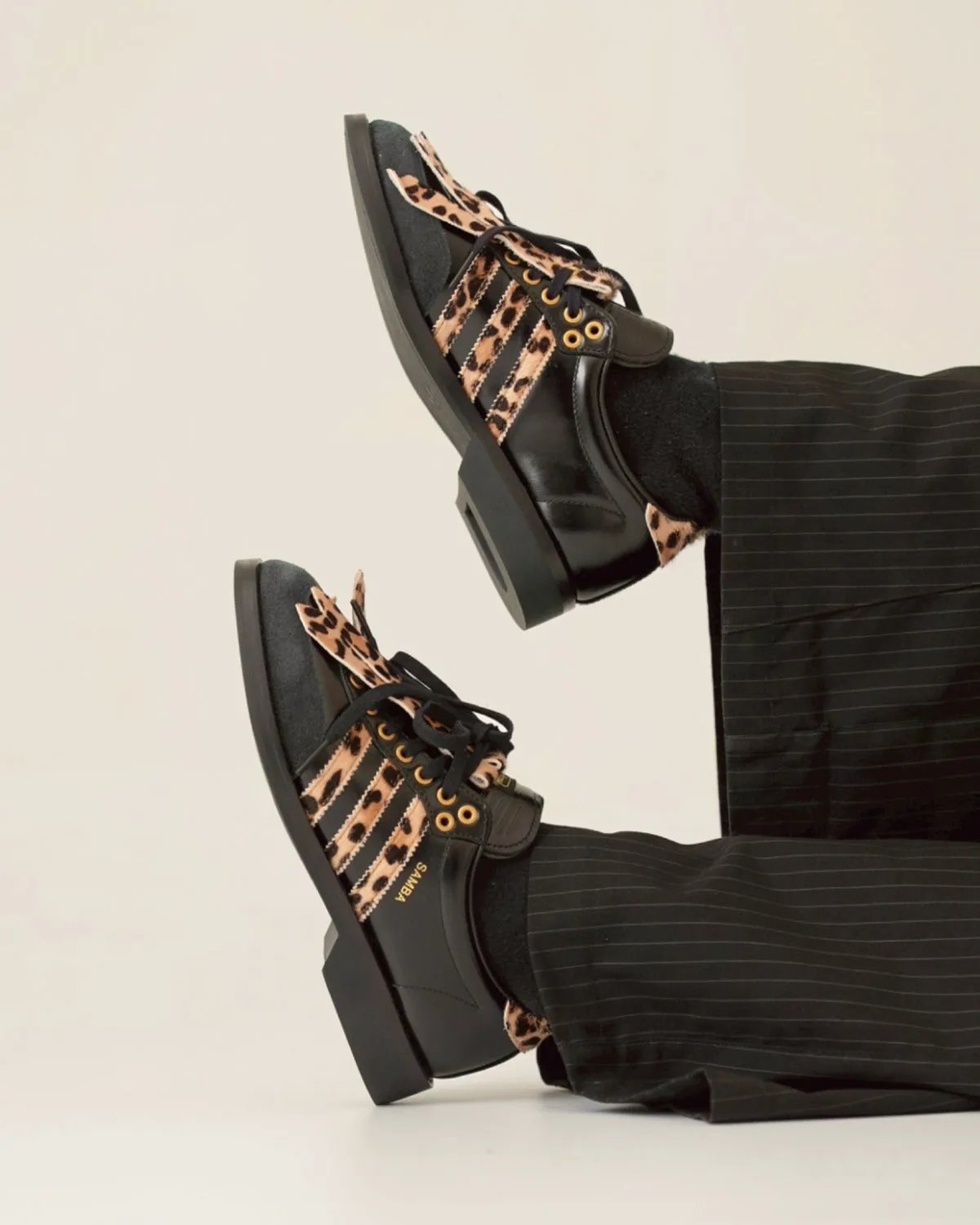 adidas Samba Bowling in leopard print and black patent leather colorways, Asia-exclusive release - detail view 4