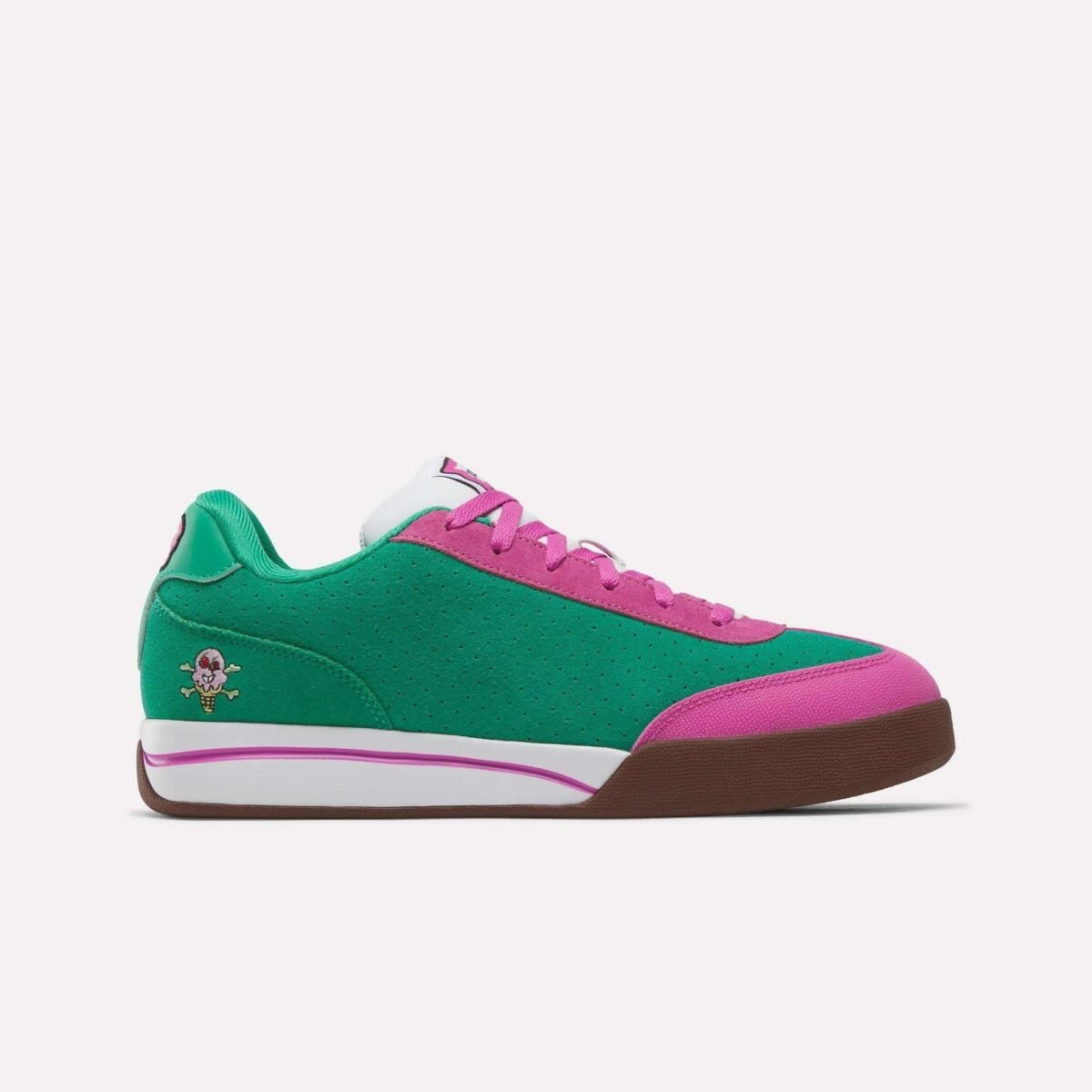 BBC Ice Cream x Reebok Board Flip Watermelon colorway featuring vibrant summer palette on classic skate silhouette - detail view 4