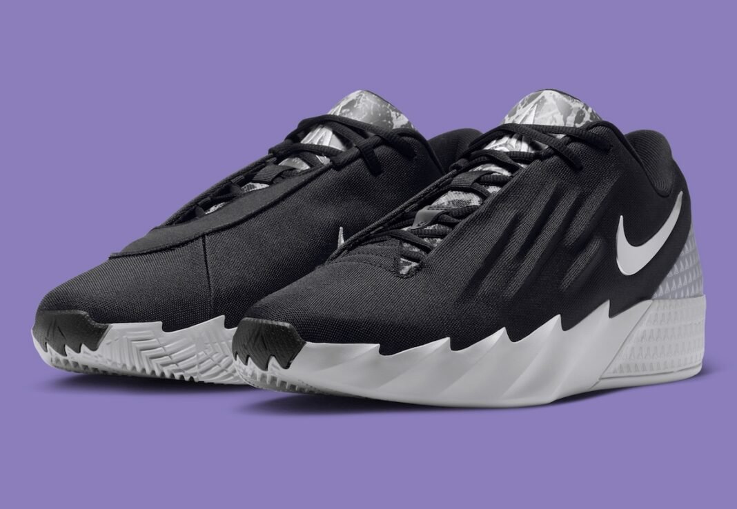 Nike Twelve Time Dark Woods in black mesh with metallic silver accents and night-vision-inspired tongue graphic