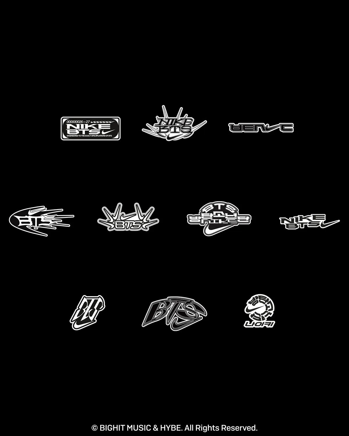 Nike x BTS partnership Nike By You customization platform and exclusive tour merchandise graphics - detail view 1