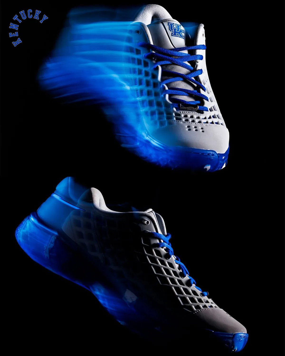 Nike Kobe 3 Low Protro in Kentucky Wildcats blue and white colorway, player exclusive edition - detail view 3