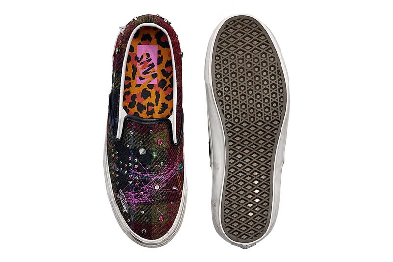 Harris Tweed x Vans Premium Collection featuring Old Skool 36, Classic Slip-On 98, and Loafer 53 with Scottish wool and metallic detailing - detail view 3
