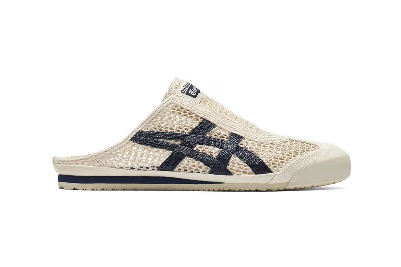 Onitsuka Tiger MEXICO 66 SABOT backless mule in neutral colorway, side profile view - detail view 2