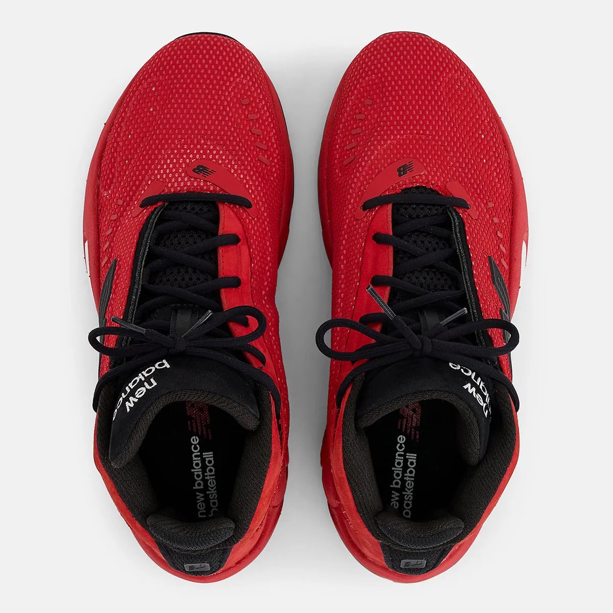 New Balance P400 in red mesh and suede with black accents and white midsole, Bulls-inspired colorway - detail view 3