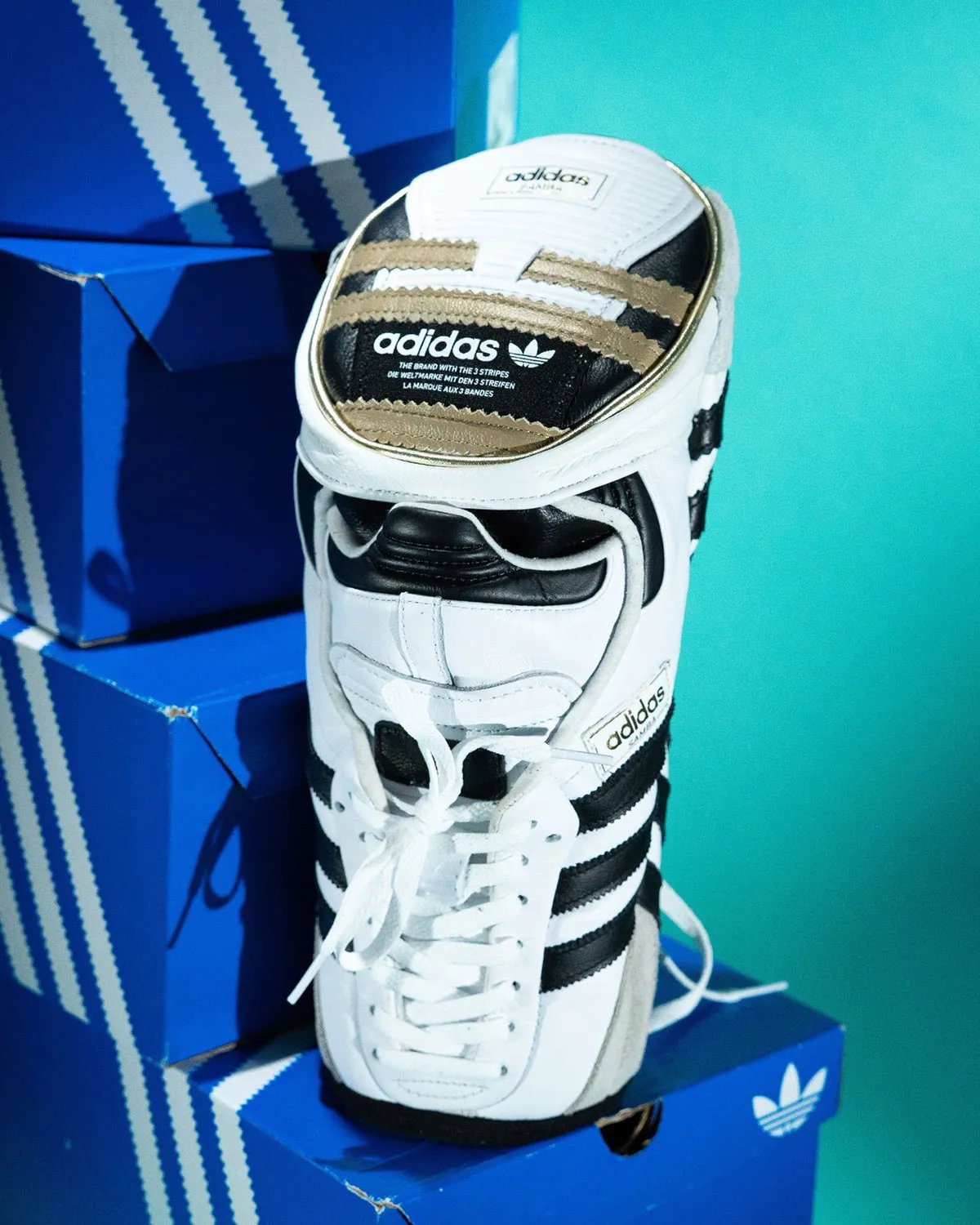 adidas Samba golf headcover by Dormie Workshop featuring gum rubber outsole labels and sneaker-inspired construction details - detail view 5