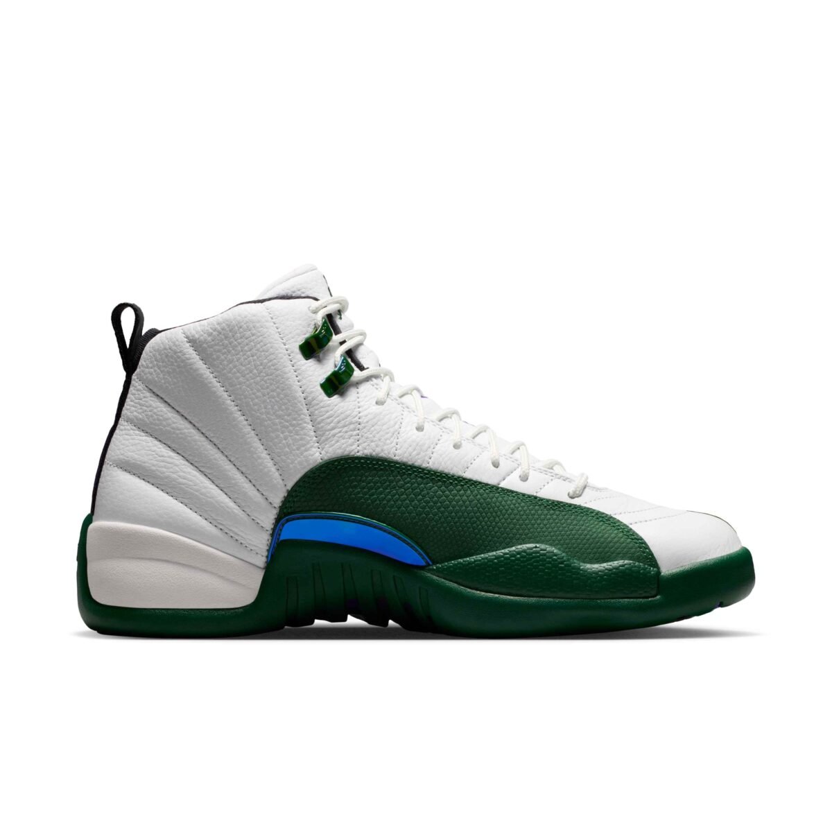 Air Jordan 12 'Idols Become Rivals' in White and Green colorway, style code CT8013-103 - detail view 3