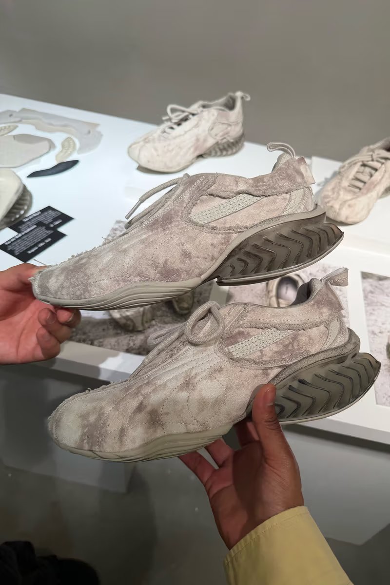 Puma JiyongKim sneaker collaboration inspired by weathered paper textures and natural material decay - detail view 3