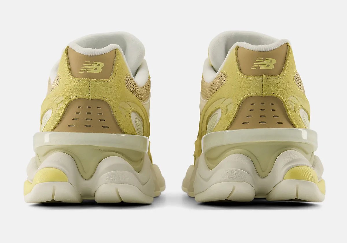 New Balance 9060R in Enoki colorway featuring suede and mesh upper inspired by the 993 silhouette - detail view 4