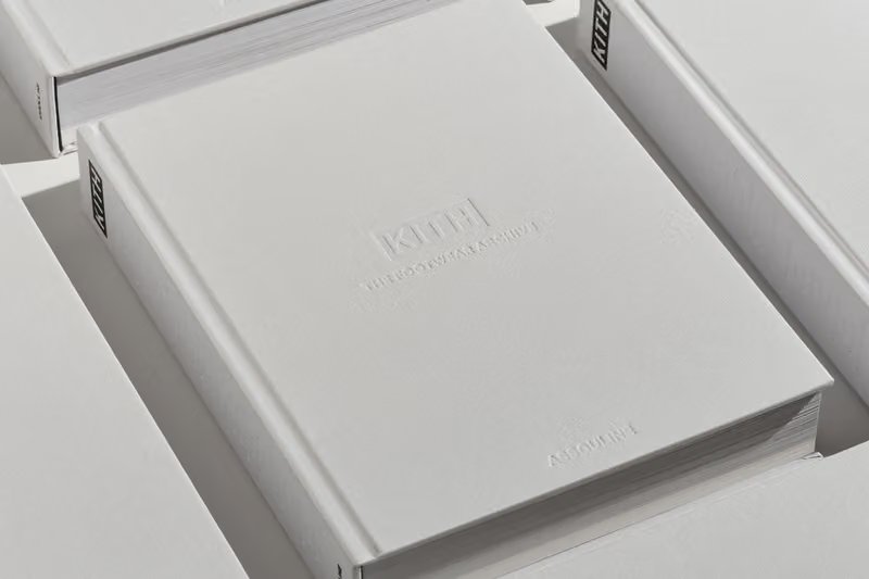 Kith: The Footwear Archive book cover and interior spread showcasing 15 years of collaborative sneaker designs with archival photography by Tyler Mansour