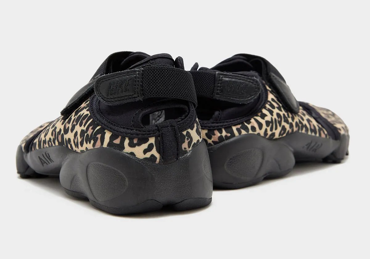 Nike Air Rift in leopard print colorway showing the distinctive split-toe design - detail view 4