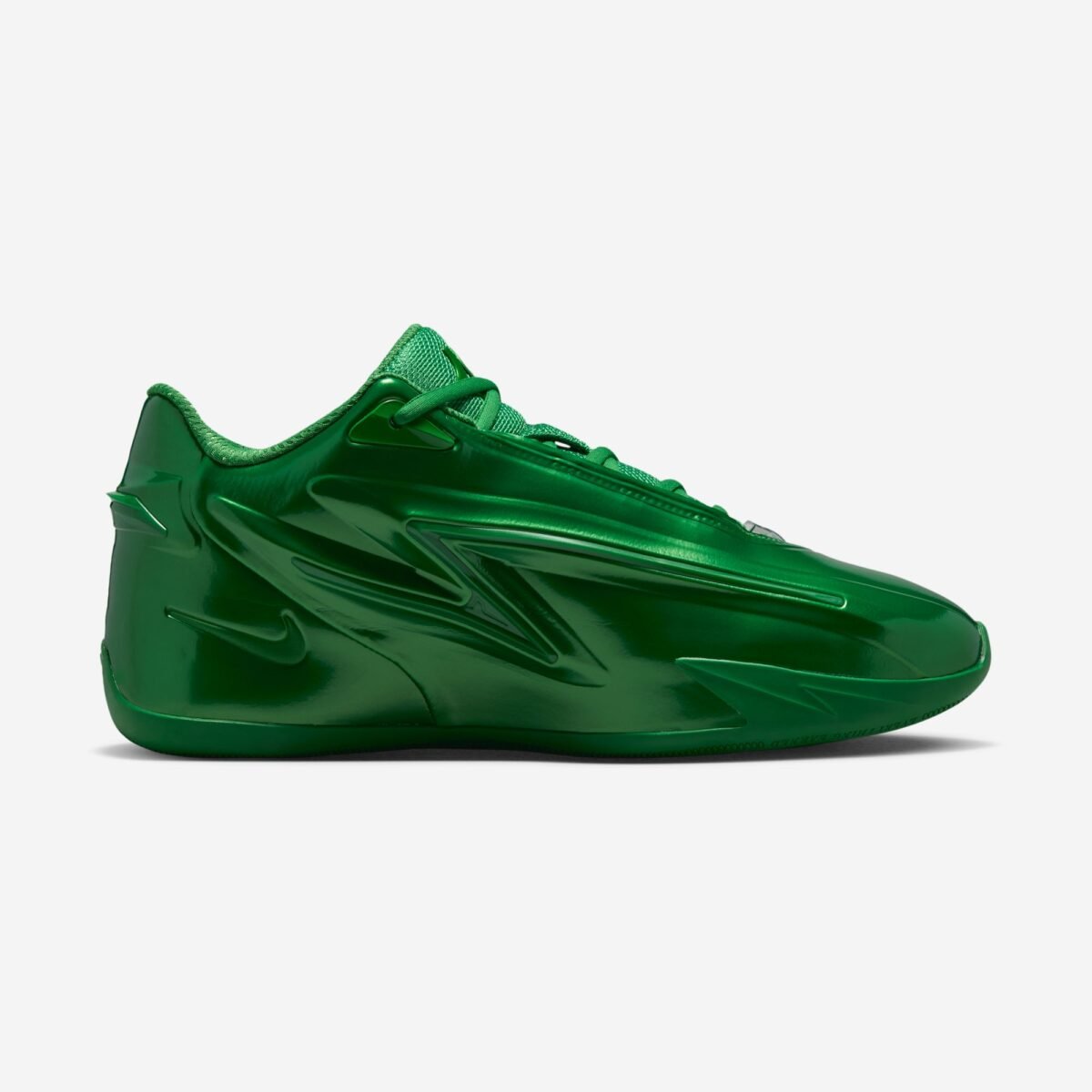 Nike KD 19 Candy Paint Green in Gorge Green, Stadium Green, and University Gold colorway, shown from multiple angles - detail view 3