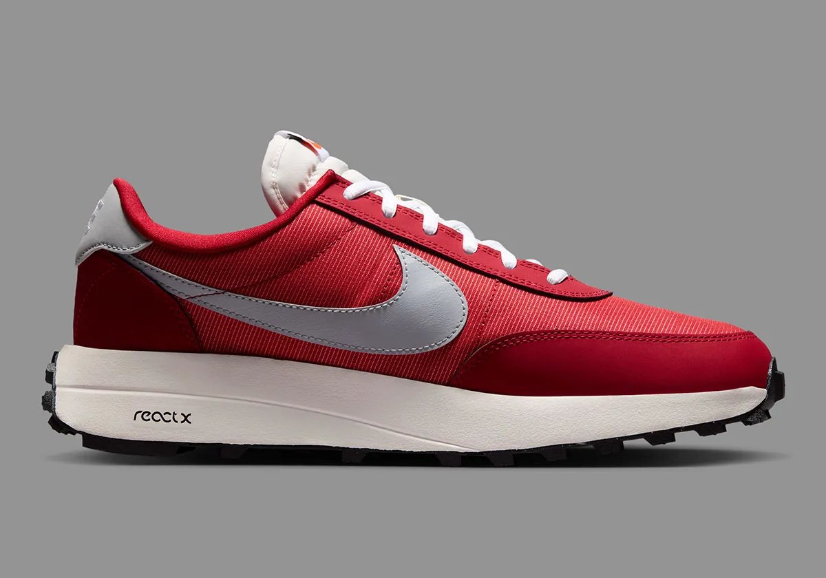 Nike ACG LDV in Varsity Red and Wolf Grey colorway, showcasing updated midsole cushioning and original-inspired upper construction - detail view 3
