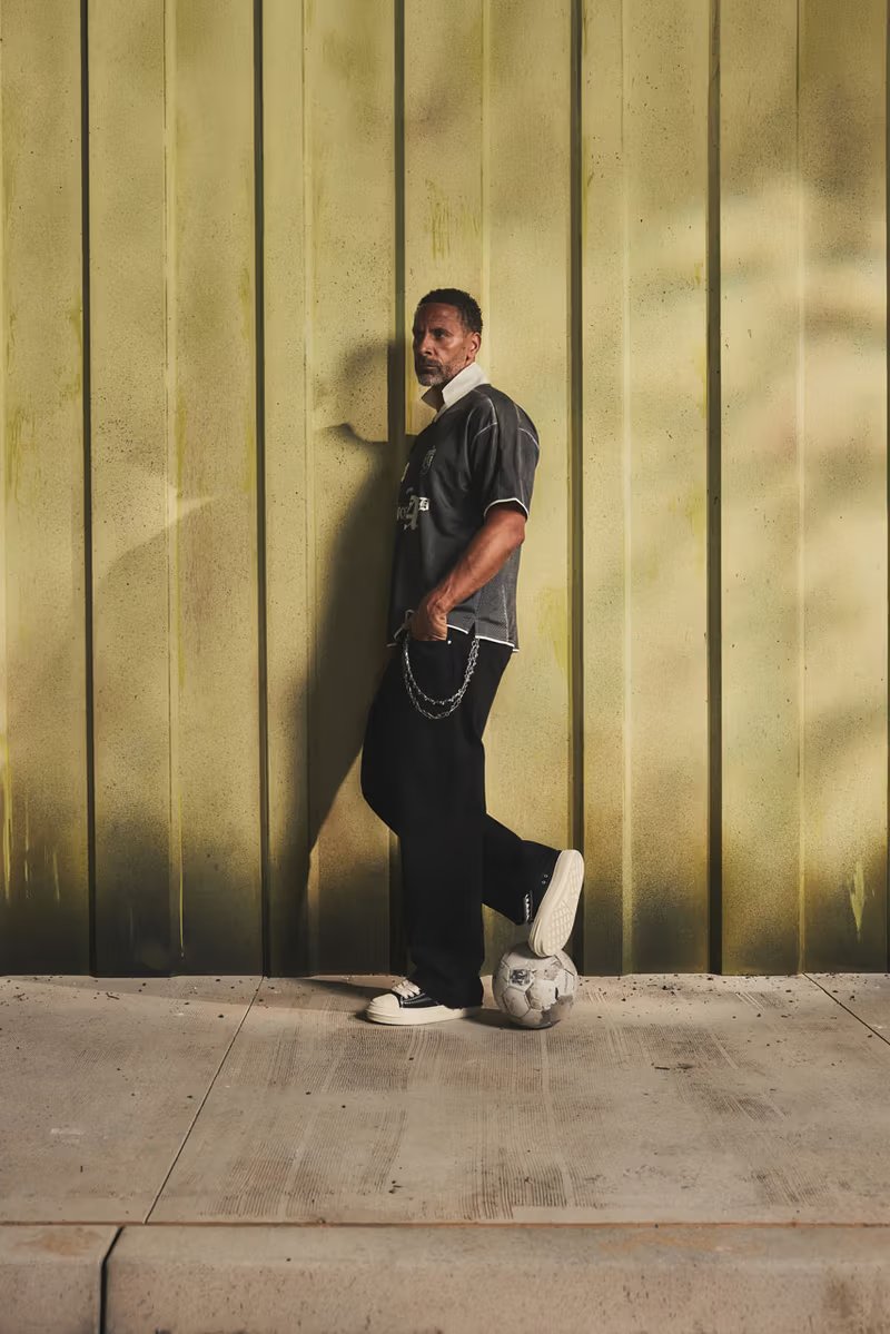 Represent Champions Collection vintage-inspired football shirt with washed finish and curved cross motif - detail view 5