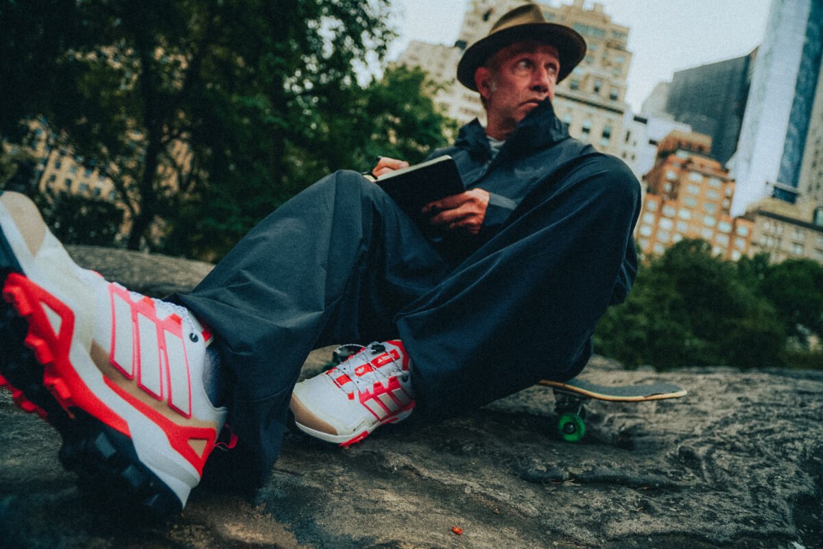 adidas TERREX Shmoofoil Collection shoe in collaboration with skateboarding pioneer Mark Gonzales, featuring technical outdoor design with street culture aesthetics - detail view 2