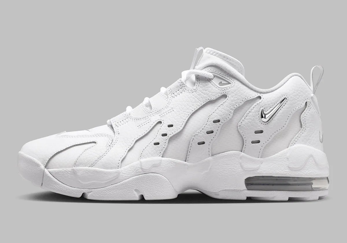 Nike Air DT Max '96 Low in White/Metallic Silver, featured in Shedeur Sanders campaign with custom Lamborghini - detail view 4