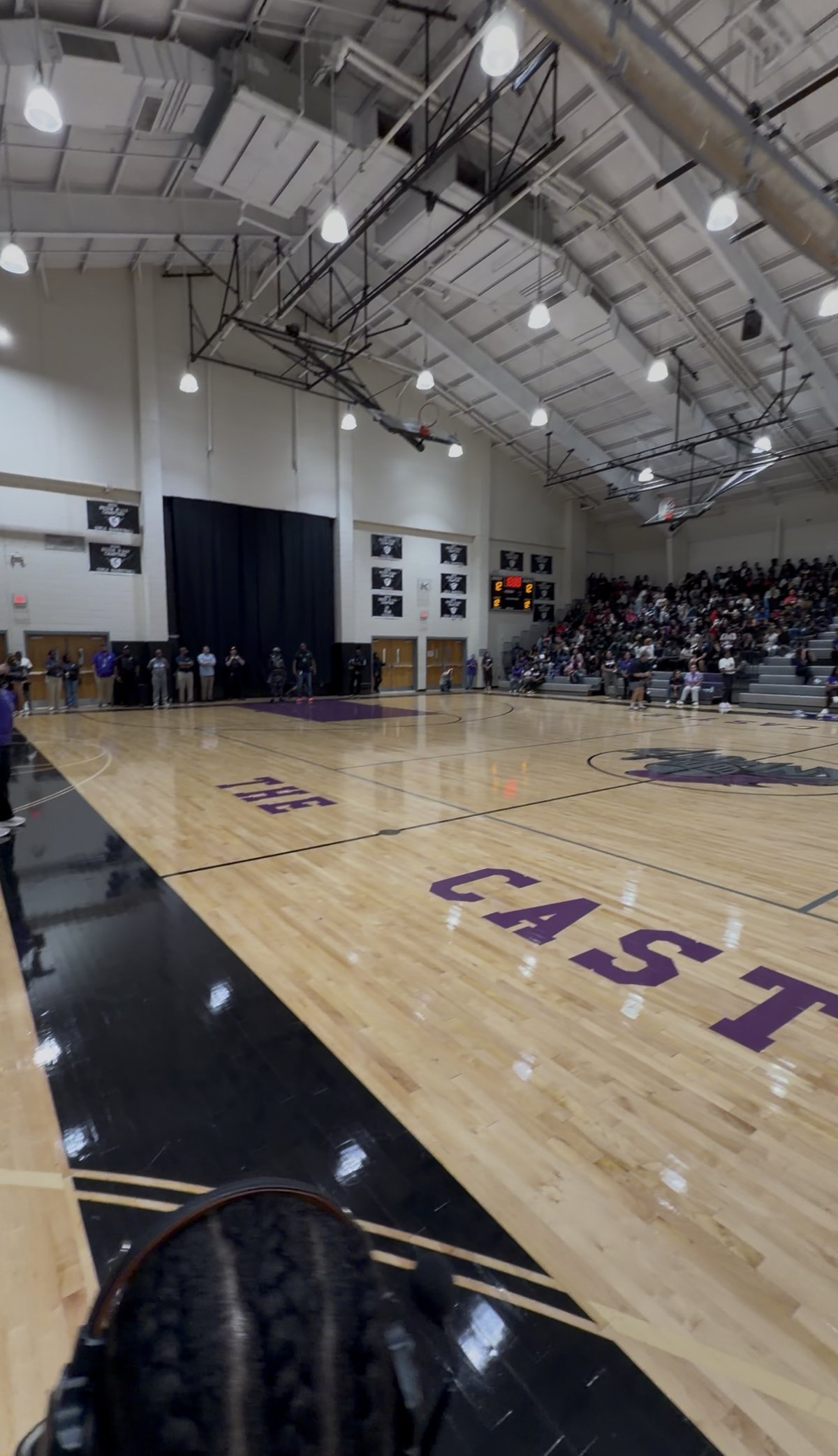 Ja Morant and his daughter Kaari unveil a Nike Ja logo at Crestwood High School during the Nike Ja 4 Dark Mode and Ja Twelve Time launch weekend in Sumter, South Carolina - detail view 3