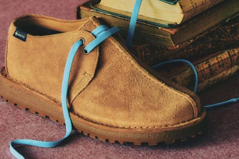 BEAMS BOY x Clarks Desert Trek GORE-TEX in Mocha colorway with Vibram sole and interchangeable laces