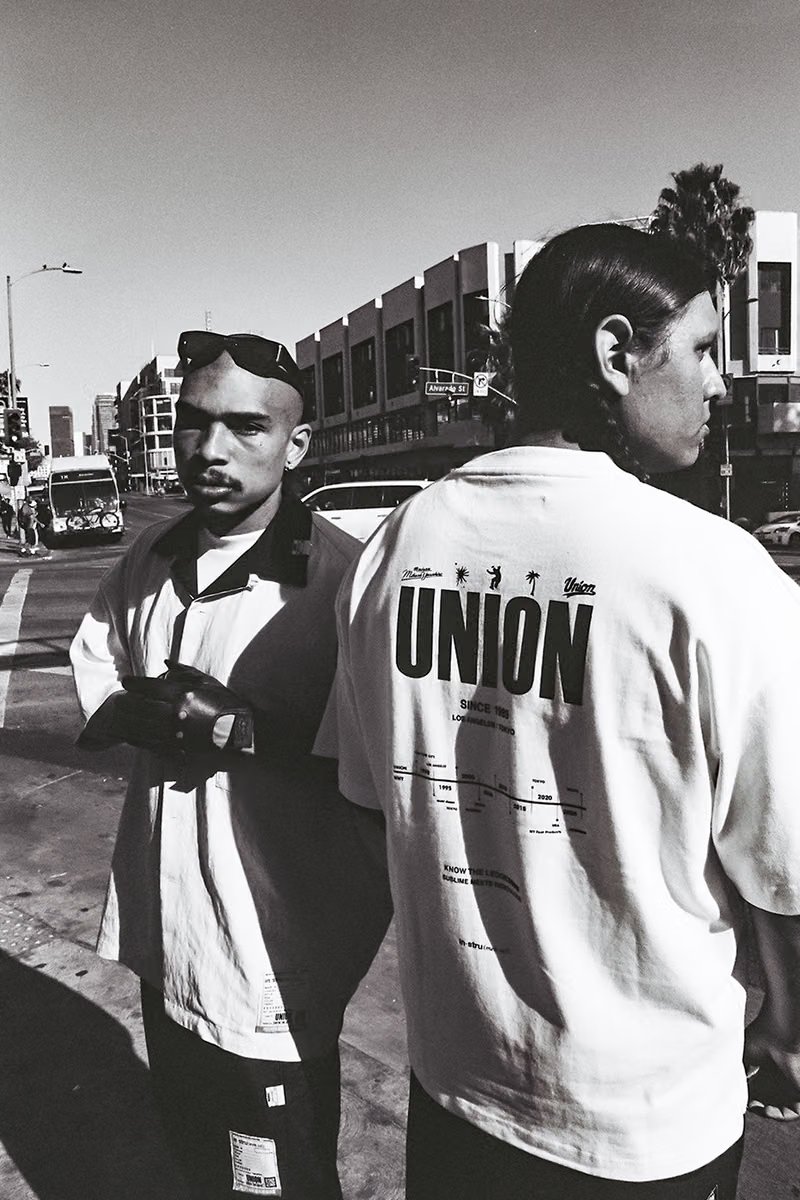 UNION LA and in･stru(mental). 35th anniversary capsule collection featuring coach jacket, bowling shirt, and accessories - detail view 4