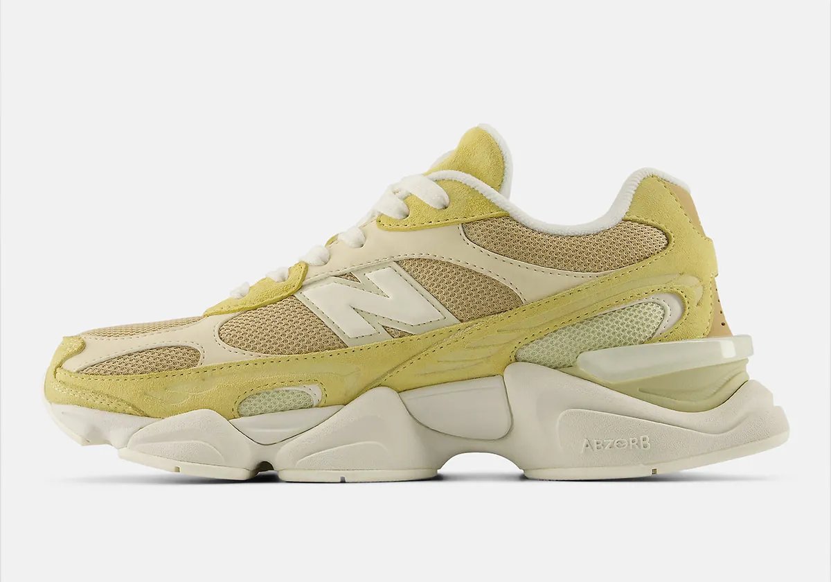 New Balance 9060R in Enoki colorway featuring suede and mesh upper inspired by the 993 silhouette - detail view 2