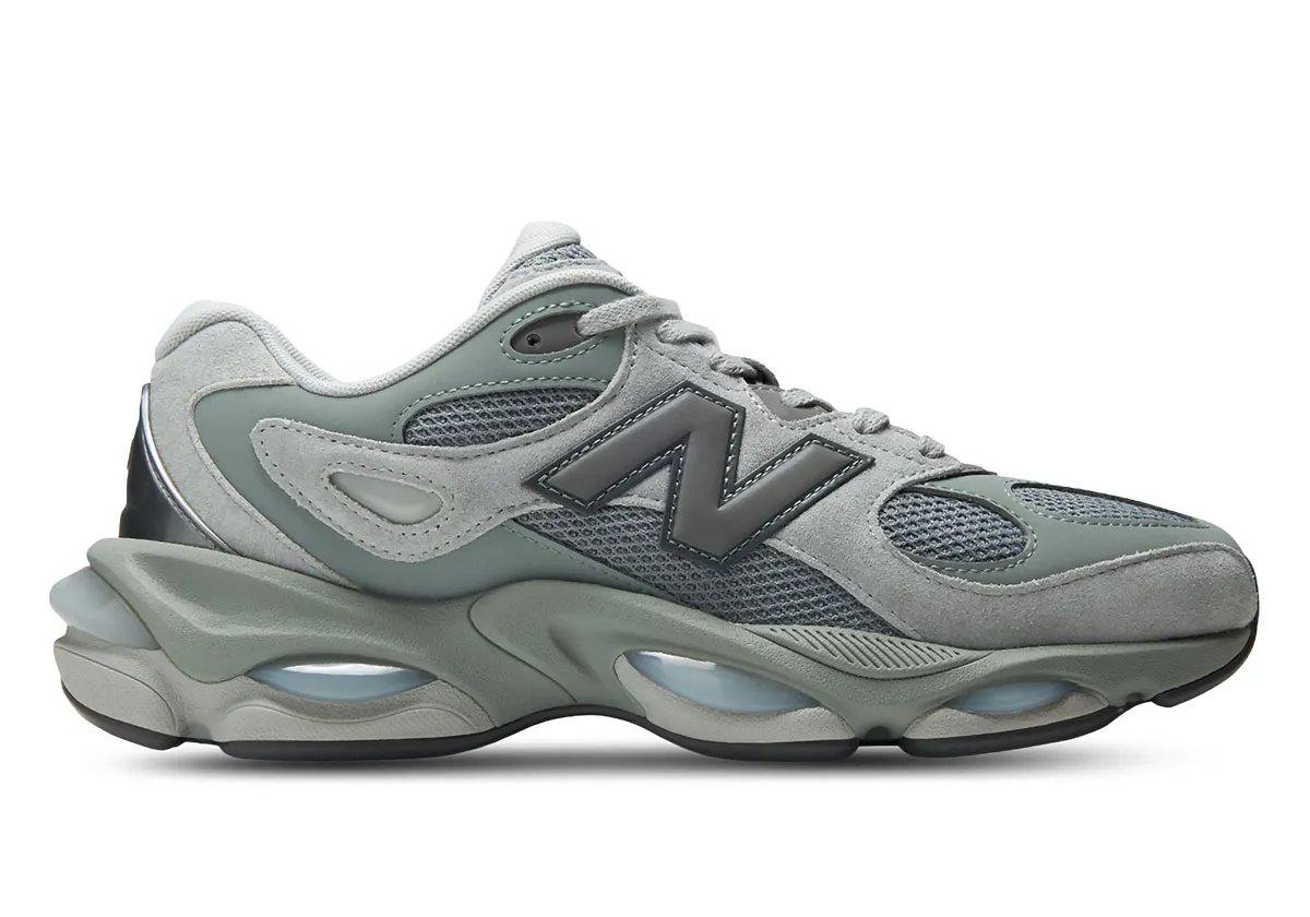 New Balance 983 hybrid runner in grey suede with dual-density ABZORB midsole - detail view 1