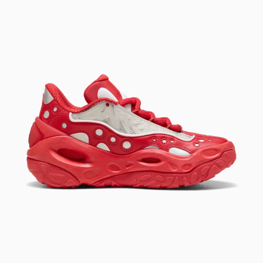 PUMA LaFrancé RNR in For All Time Red colorway, lateral and medial views - detail view 3