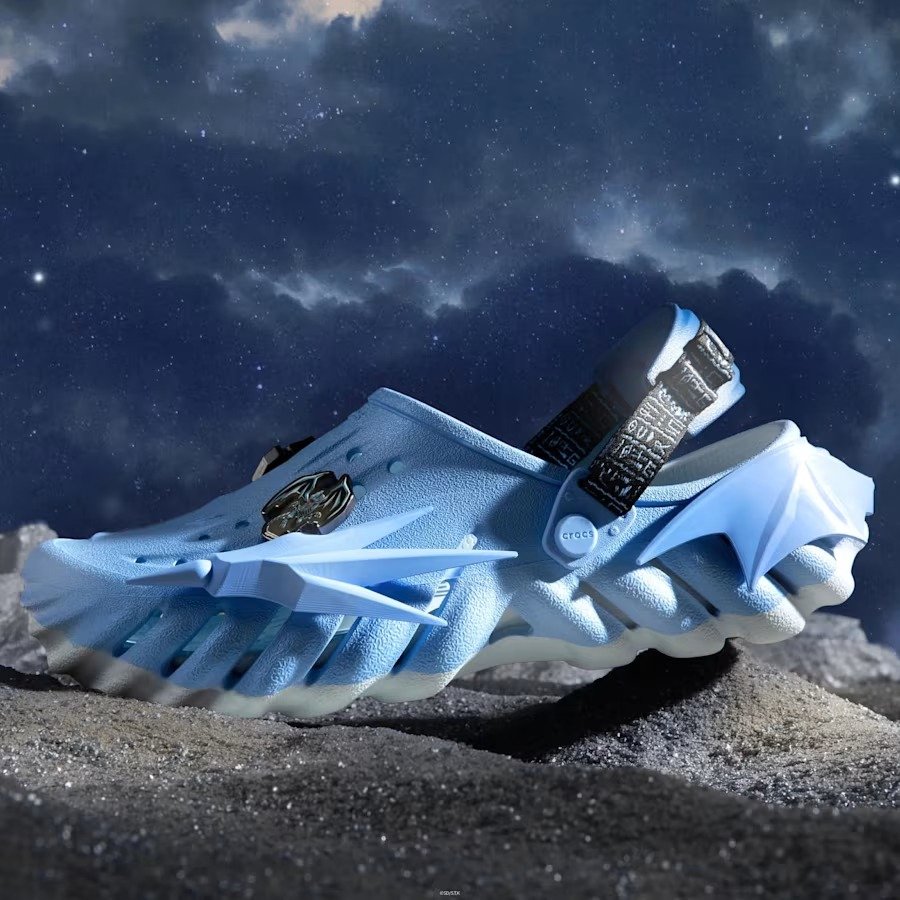 Yu-Gi-Oh! x Crocs Echo Clog 'Blue-Eyes White Dragon' in multicolor, releasing September 10, 2026 - detail view 1