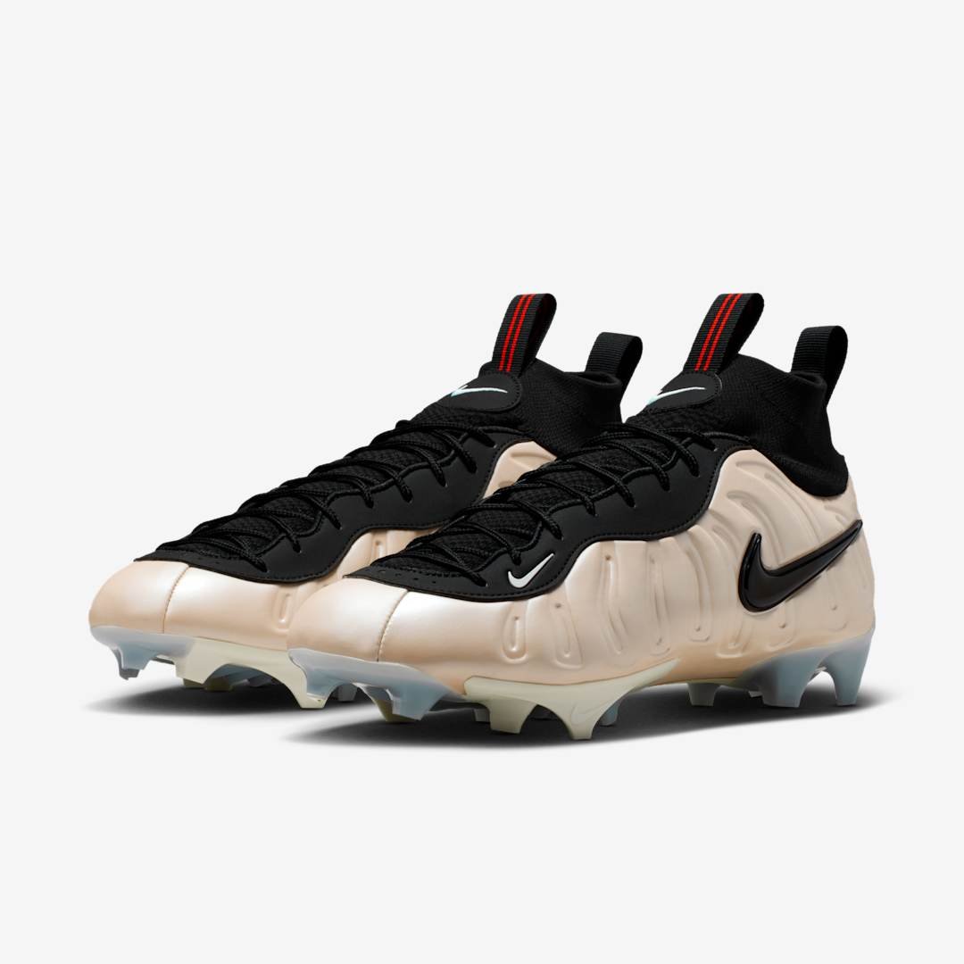 Nike Vaporposite Pro Cleat in White Pearl, True Red, and Black colorway from the 2026 restock - detail view 1