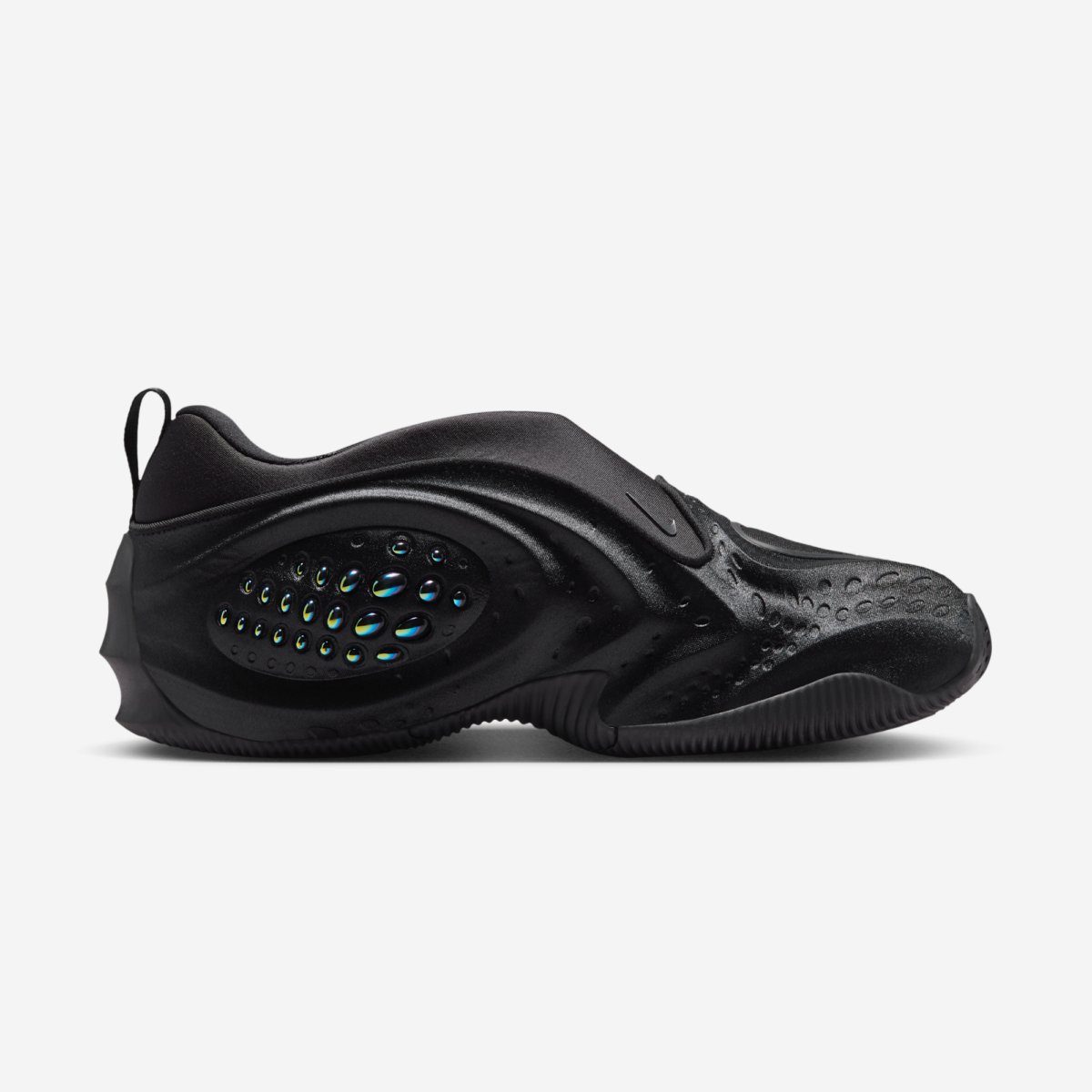 Nike First Sight Shadow WMNS in Black and Metallic Dark Grey colorway, women's silhouette side profile view - detail view 3