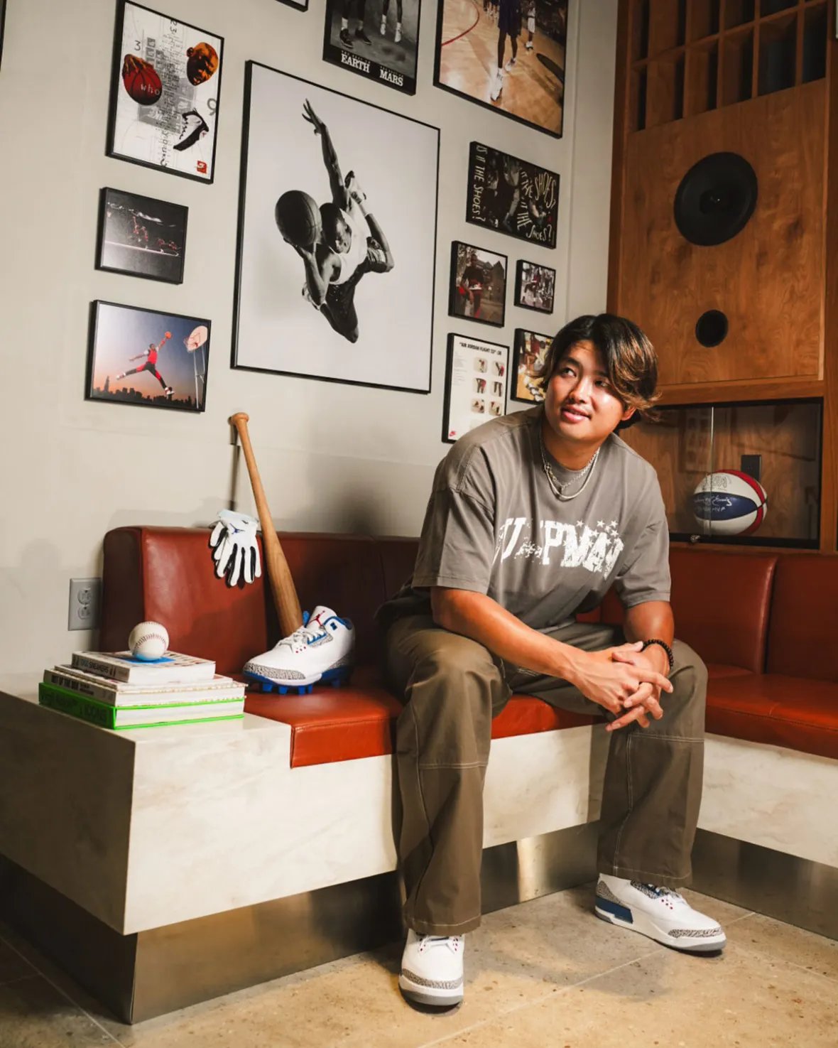 Munetaka Murakami in Jordan Brand apparel, officially signed to roster alongside Aaron Judge and Mookie Betts - detail view 3
